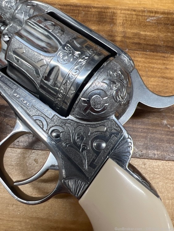 100% ENGRAVED NEW RUGER VAQUERO 45 ACP/ 45 LC CATTLE BRAND REVOLVER!-img-2