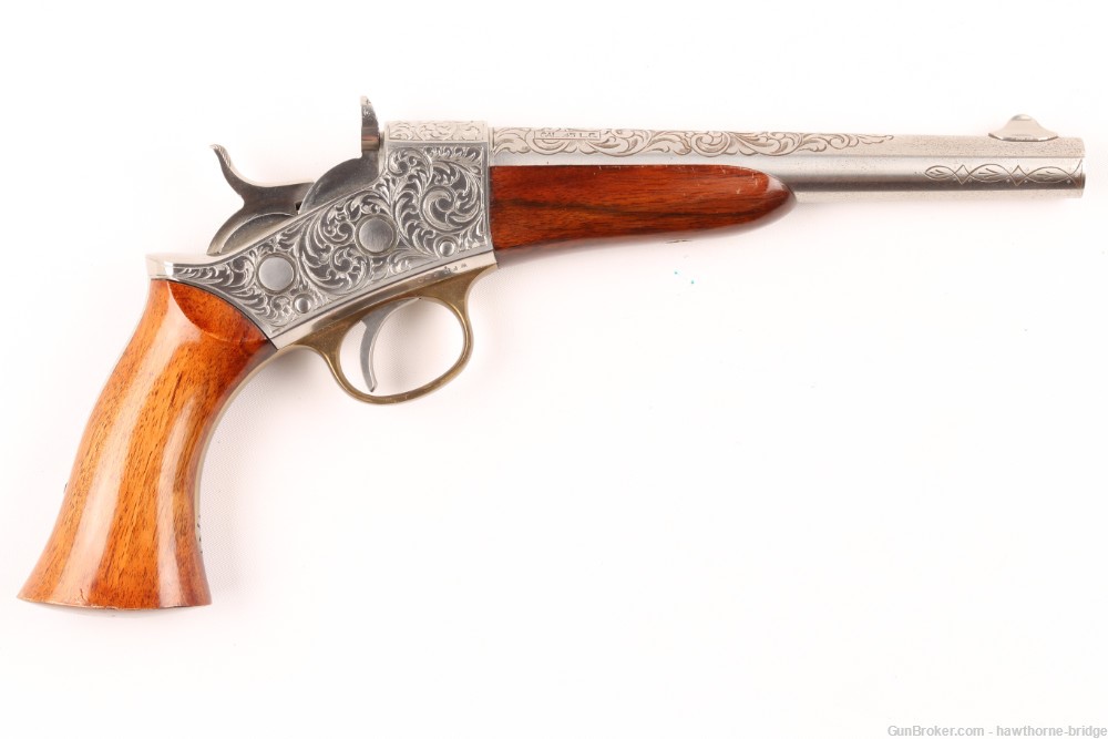 Engraved Remington 1871 Rolling Block Pistol-img-0