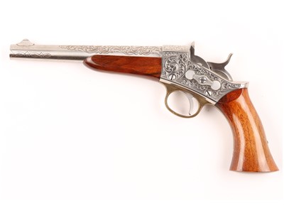 Engraved Remington 1871 Rolling Block Pistol