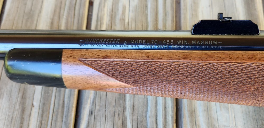 Rare & Desirable Winchester Model 70 Super Grade 458 Win Mag -img-3
