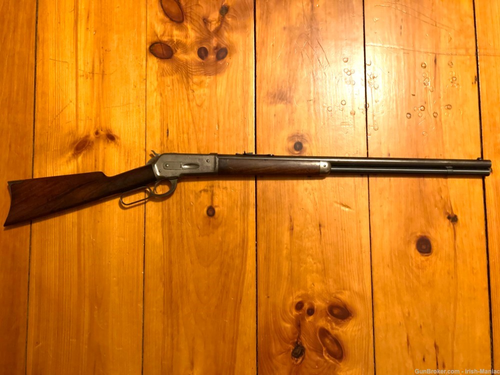Antique Winchester 1886 Lever-Action Rifle 45-90 WCF manufactured 1888-img-0