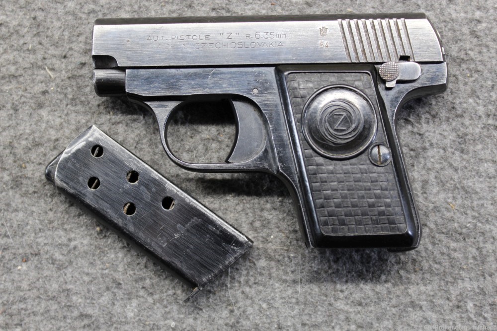C&R Czechoslovakian CZ Duo 'Z' 6.35mm Browning(25 Colt) Czech Pocket Pistol-img-0