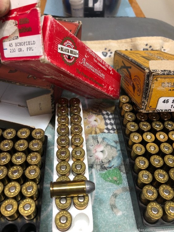140 rounds of loaded 45 Schofield pistol ammo, 21 empty brass-img-2