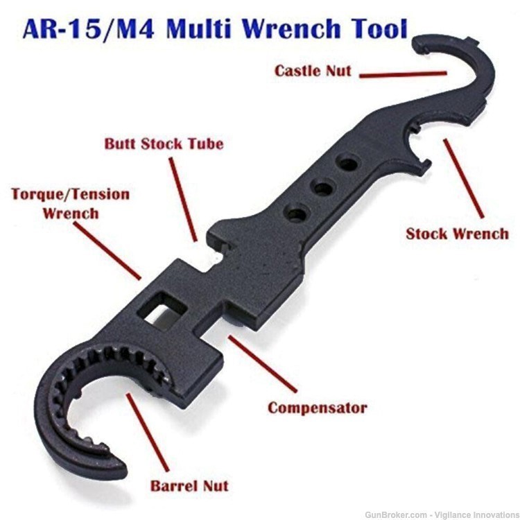 AR-15 AR15 Armorers Wrench Multi-Tool AR15 AR-15 Wrench Armorers Combo Tool-img-2