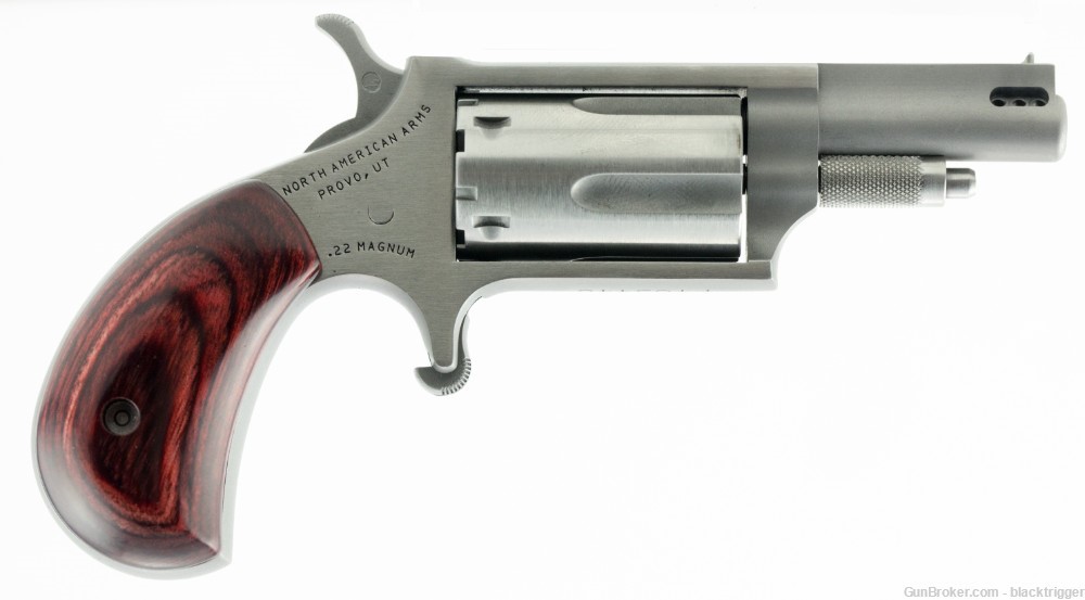 NAA 22MCP Mini-Revolver 22LR/22 WMR Comb 5 Shot 1.63" Ported SS Wood       -img-1