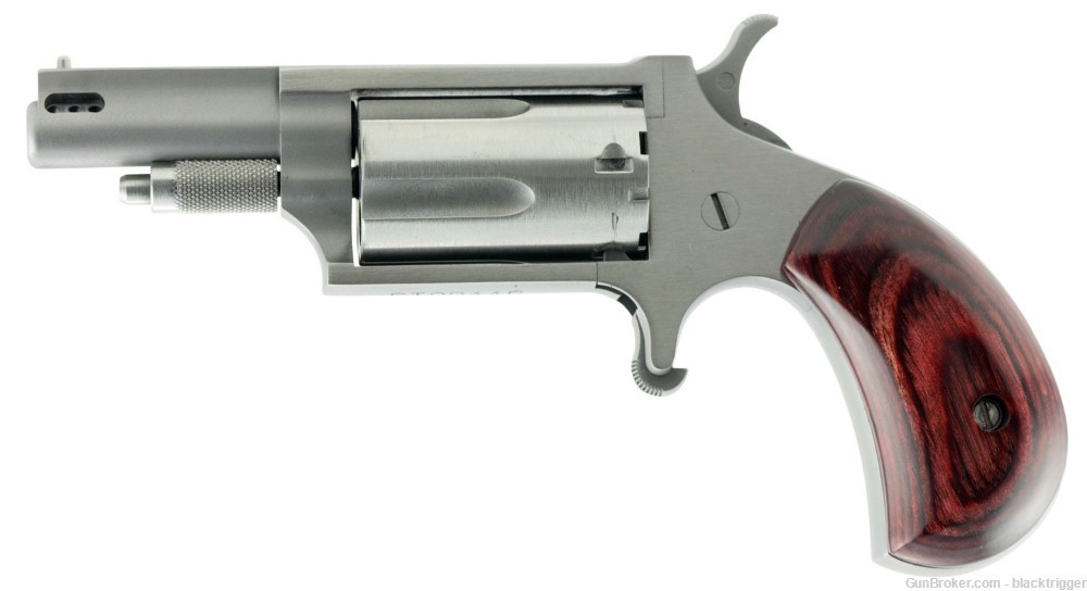 NAA 22MCP Mini-Revolver 22LR/22 WMR Comb 5 Shot 1.63" Ported SS Wood       -img-2
