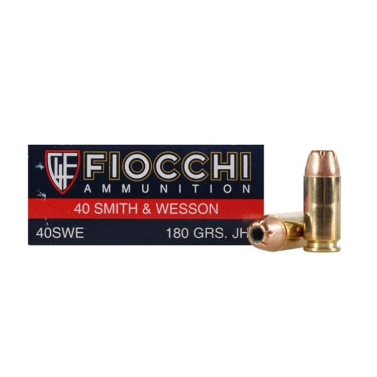 FIOCCHI Pistol Shooting 40 Smith & Wesson JHP 180 GR 50Box/20Case (40SWE)-img-1
