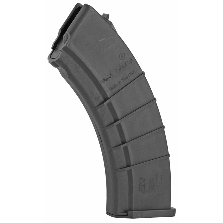 SGM Tactical Magazine SAIGA 762x39 30 Rds, Fits Saiga, Polymer, Black-img-1