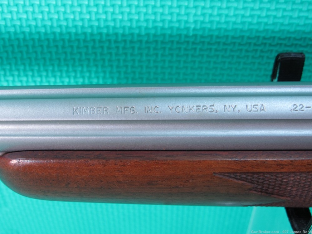 Kimber 84M Varmint 22-250 Bolt Action Walnut Stainless Fluted 26” w/Rings-img-17