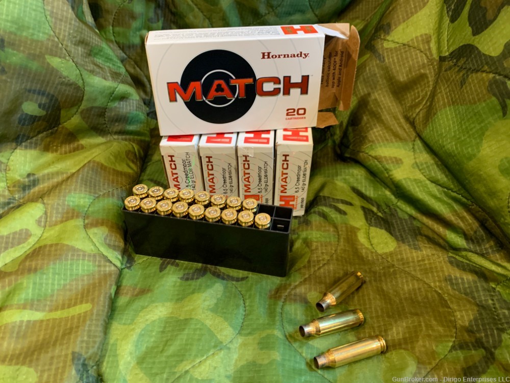 Hornady 6.5 Creedmoor Match ammo once fired cases 100 ct-img-0