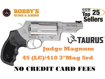 Taurus 2441039MAG Judge Magnum Stainless 45 Colt (LC)-410 3" Mag 5rd