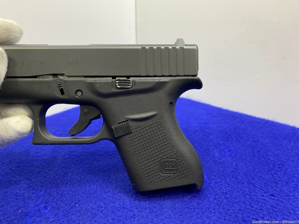 Glock 43 9mm Black 3.41" *EXCELLENT ULTRA-CONCEALABLE PISTOL*-img-36