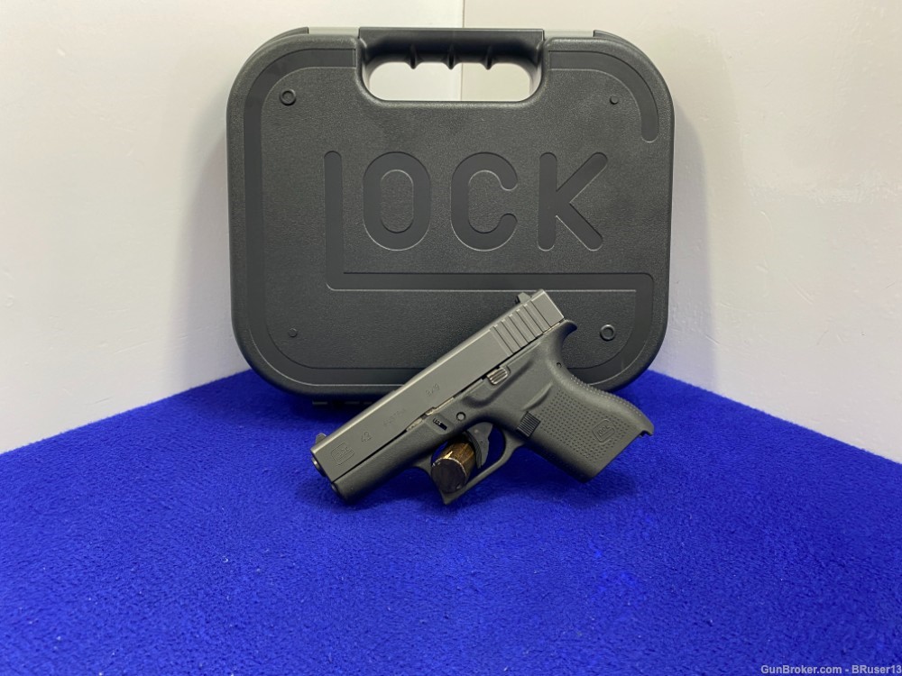 Glock 43 9mm Black 3.41" *EXCELLENT ULTRA-CONCEALABLE PISTOL*-img-2