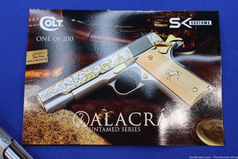 Colt Untamed Series ALACRAN 1911 Pistol GOLD ENGRAVED 38 Super 1 of 200 New-img-33