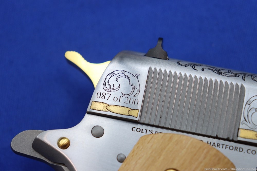 Colt Untamed Series ALACRAN 1911 Pistol GOLD ENGRAVED 38 Super 1 of 200 New-img-15