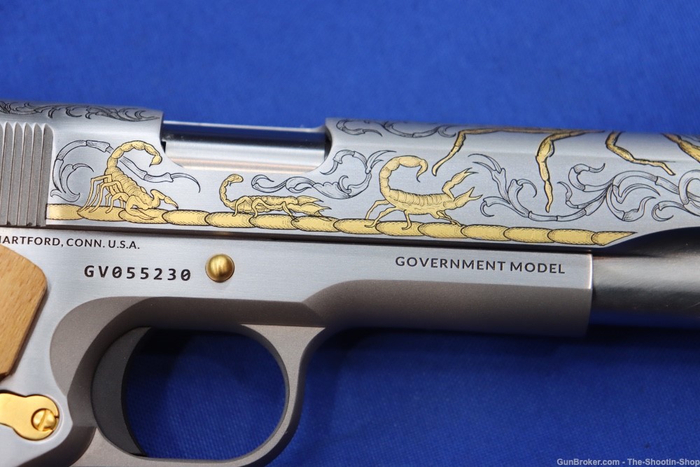 Colt Untamed Series ALACRAN 1911 Pistol GOLD ENGRAVED 38 Super 1 of 200 New-img-9