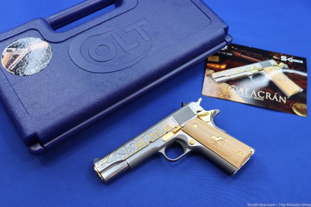 Colt Untamed Series ALACRAN 1911 Pistol GOLD ENGRAVED 38 Super 1 of 200 New-img-0