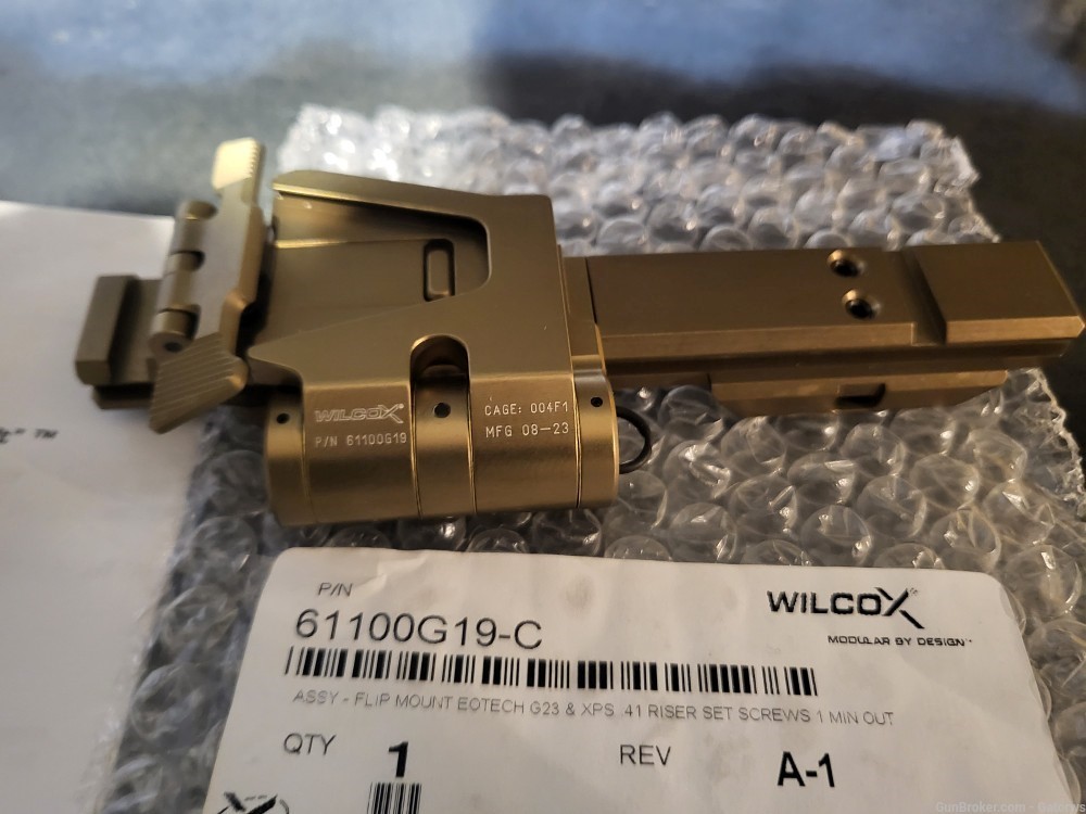 Wilcox .410 Eotech Riser G33 Flip Mount Front Riser 1min Out HK416 CAG MK18-img-1