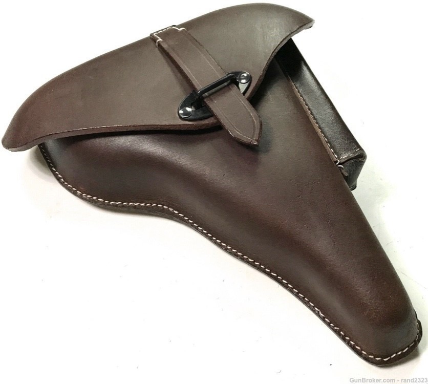 WWII GERMAN WALTHER P38 HARDSHELL PISTOL HOLSTER-BROWN-img-2