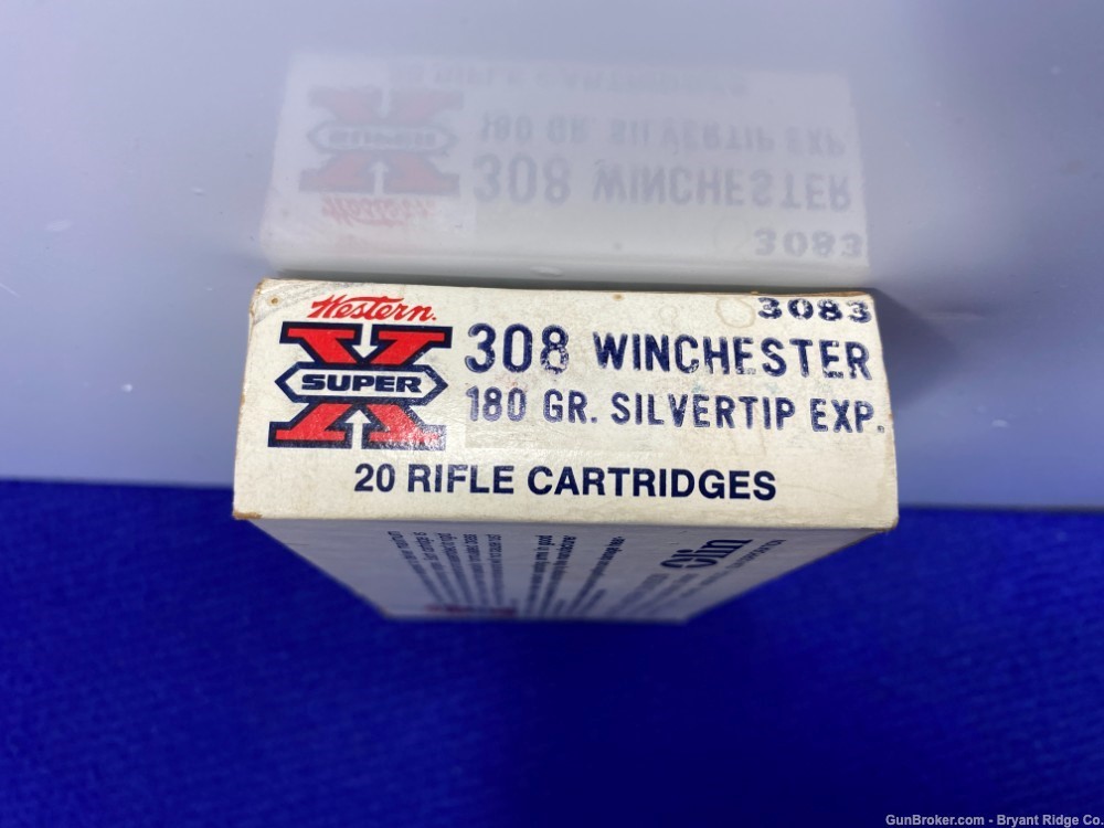 VINTAGE WInchester Western SuperX 308 Win 60rds *HIGH GRADE COLLECTOR AMMO*-img-6