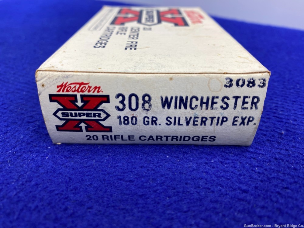VINTAGE WInchester Western SuperX 308 Win 60rds *HIGH GRADE COLLECTOR AMMO*-img-5