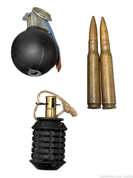 WW2 Japanese US Grenade Dummy Lot deactivated 50 cal .50 Vietnam inert shel-img-2