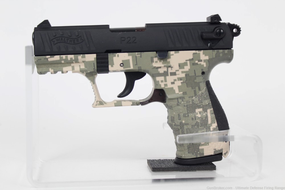 Excellent Condition Walther P22 Digital Camo ACU 22 Long Rifle 10+1-img-1