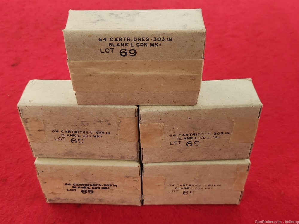 British .303 Blanks, 320 rounds, sealed boxes! Lee Enfield No4 MKIII-img-0