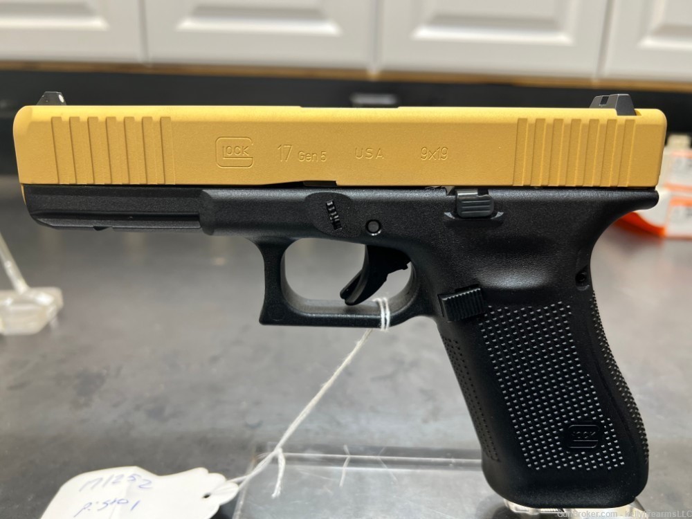 Glock 17 Gen5 9mm Pistol with Gold Slide CLOSE OUT-img-0