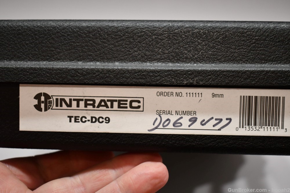Pre Ban Intratec Tec DC9 Semi Auto Closed Bolt 9mm Pistol W Orig Box-img-41