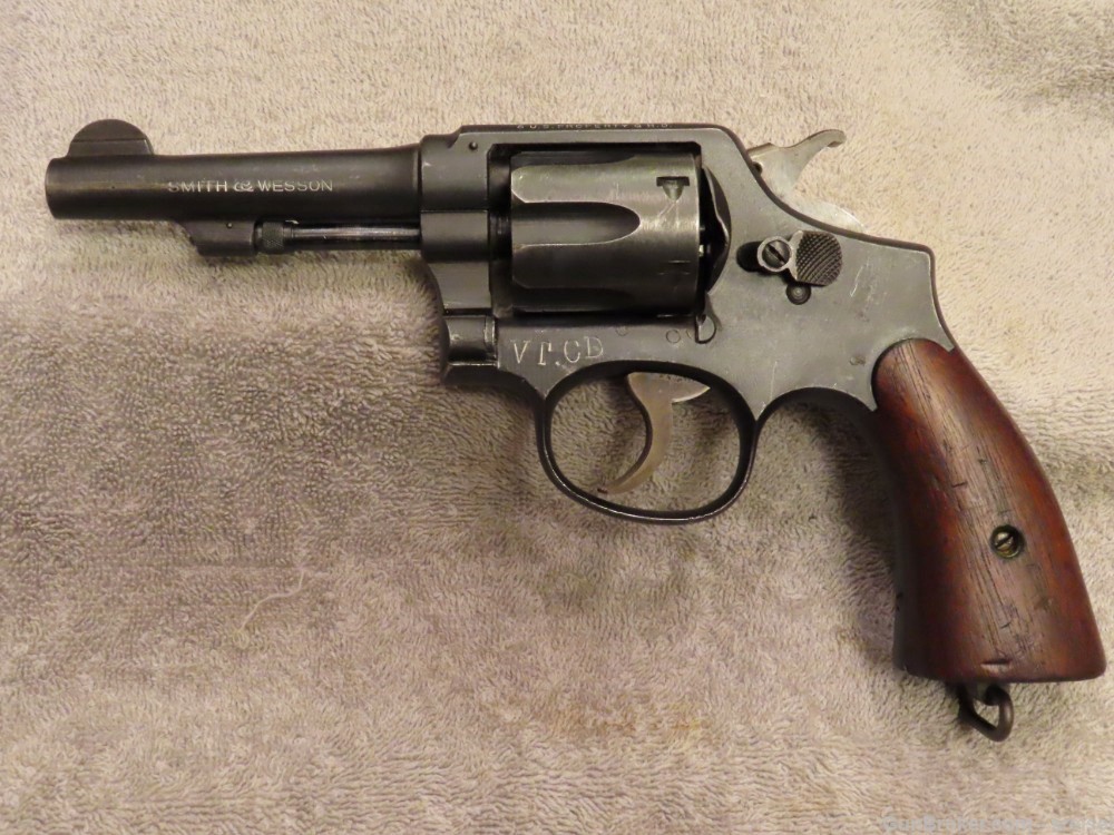 WWII S&W VICTORY REVOLVER-MATCHING INCLUDING GRIP-VERMONT "CD"-NICE-img-25