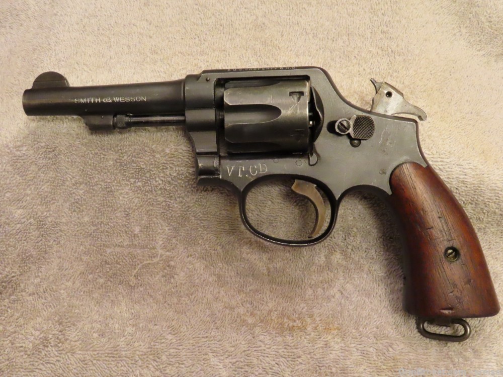 WWII S&W VICTORY REVOLVER-MATCHING INCLUDING GRIP-VERMONT "CD"-NICE-img-15