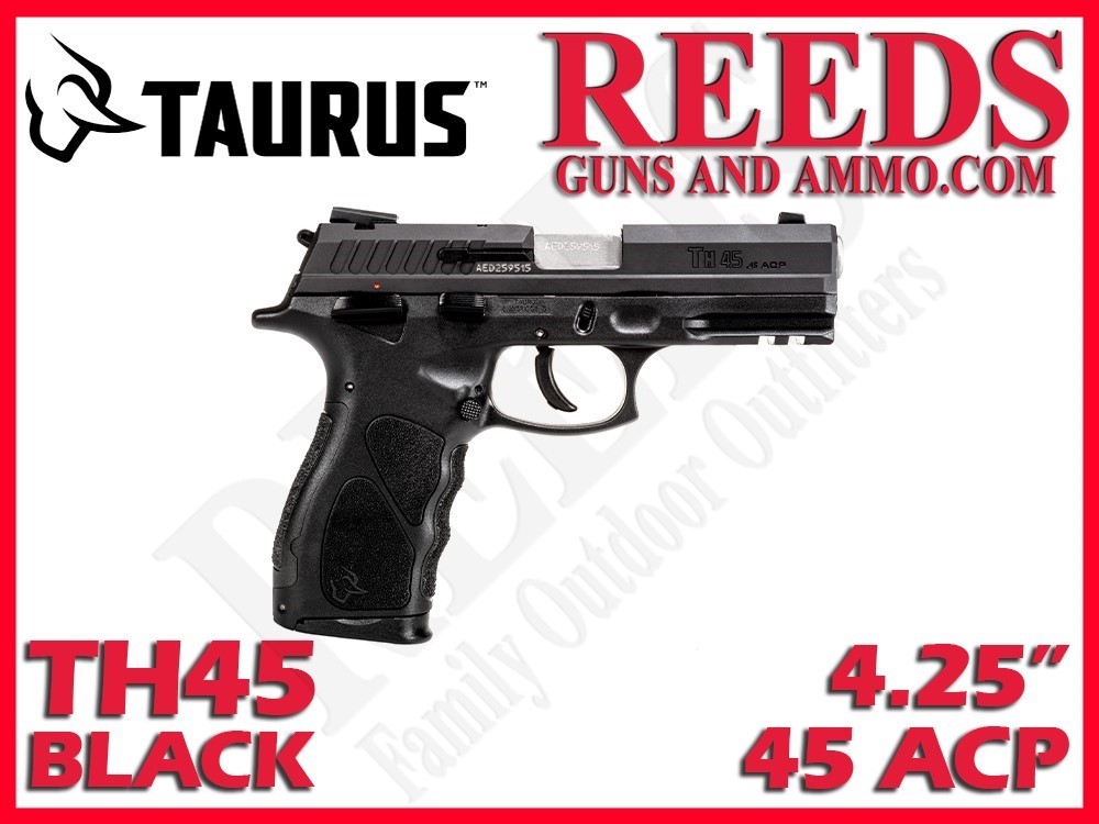 Taurus TH45 DA/SA Black 45 ACP 4.25in 2-13Rd Mags 1-TH45041-img-0