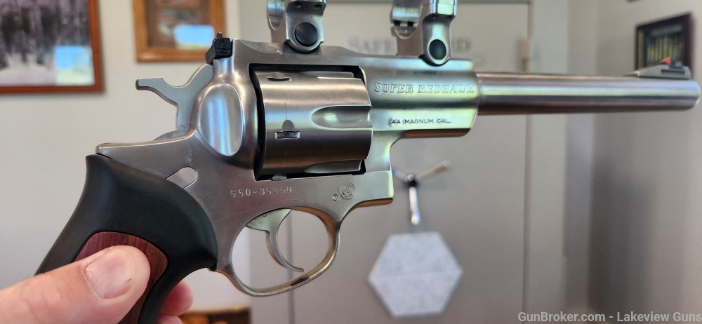 ruger super redhawk .44 remington magnum 9.5" with rings-img-6