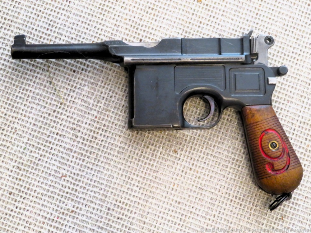 WW1-WW2 German C96 Broomhandle Red 9 Postwar 9mm Police Pistol 1918-img-16