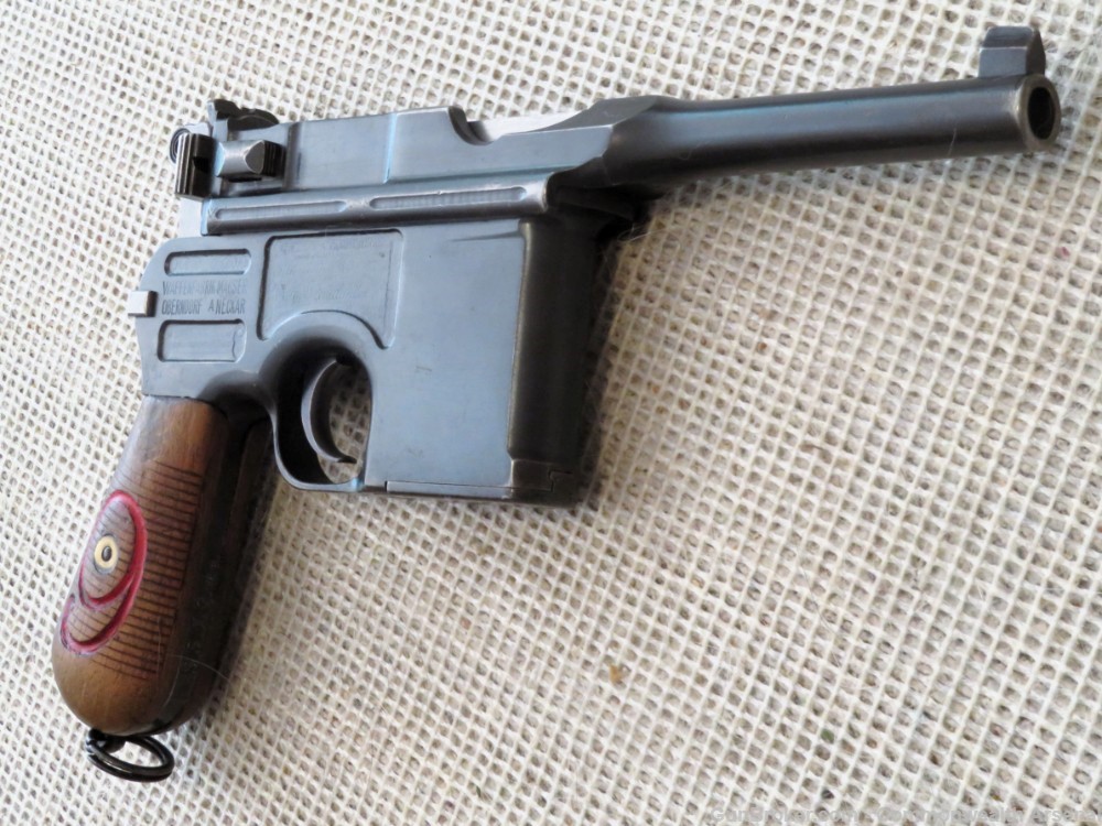 WW1-WW2 German C96 Broomhandle Red 9 Postwar 9mm Police Pistol 1918-img-15