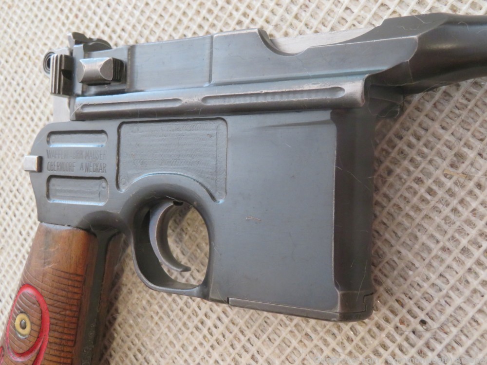 WW1-WW2 German C96 Broomhandle Red 9 Postwar 9mm Police Pistol 1918-img-4