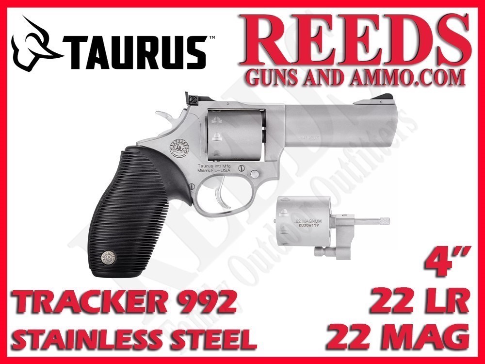 Taurus Tracker 992 Convertible Stainless 22 LR & Mag 4in 9 Shot 2-992049-img-0