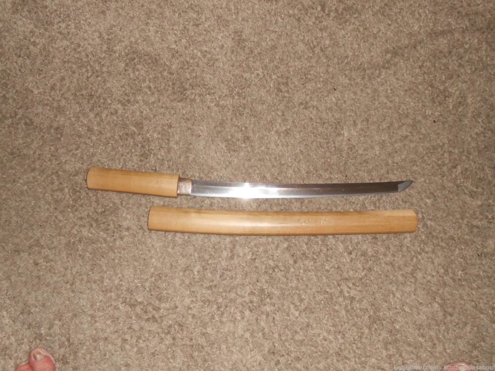 Antique Koto Period Japanese Katana Sword Wakizashi Signed Sanjo Yoshinaga -img-20