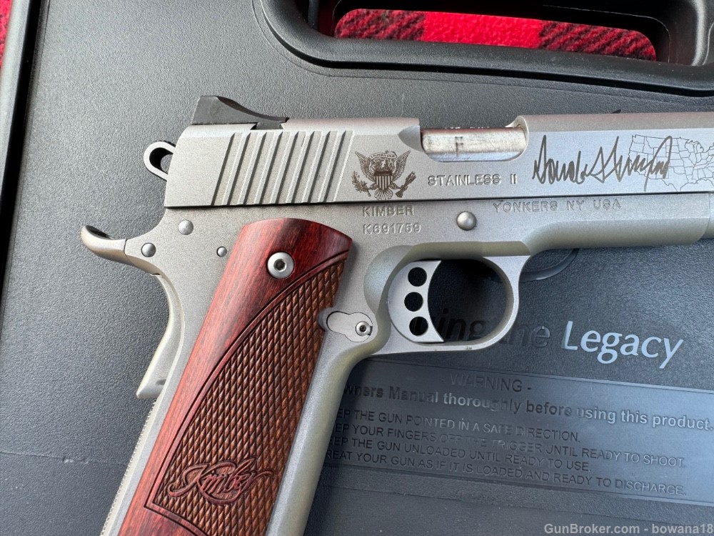 Kimber Stainless II 1911 45 ACP TRUMP 2020 Exclusive LNIB-img-2