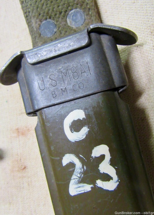 USGI Guard Marked US M4 Imperial M1 Carbine Bayonet & Scabbard-img-10
