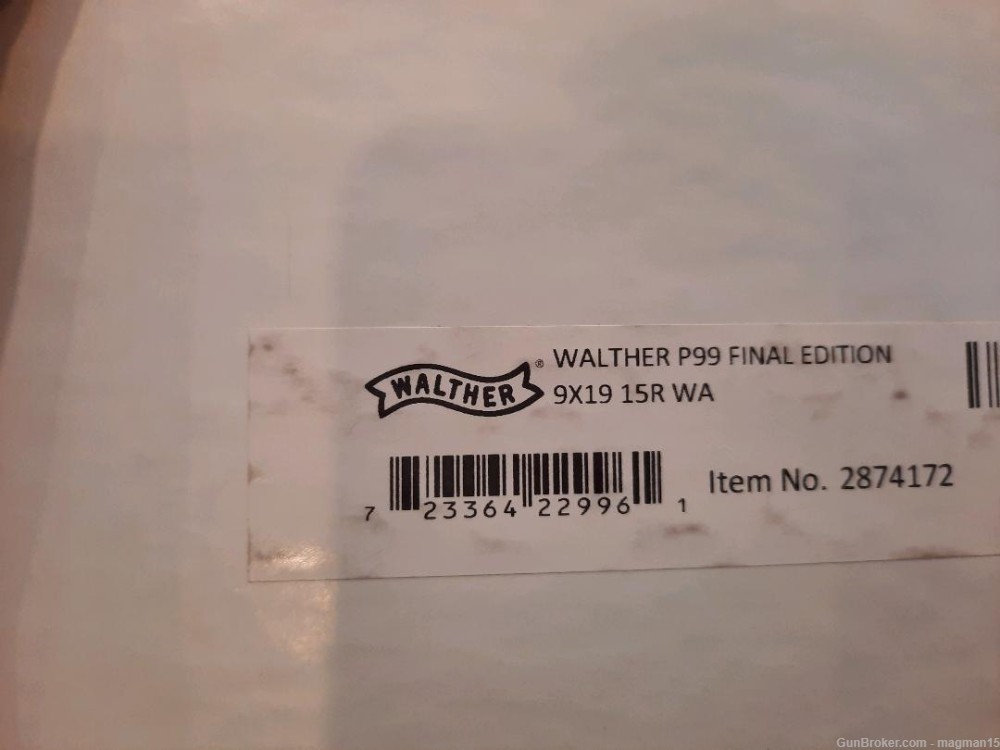 Walther Arms P99 AS FINAL EDITION 9mm 4" OD Green / Black 15 Rds 2874172 -img-9
