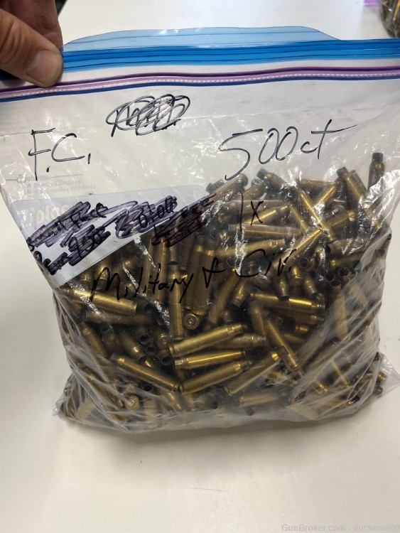 223 Rem Brass Federal FC Civilian Military Mix Once-Fired 1x 500ct.-img-0