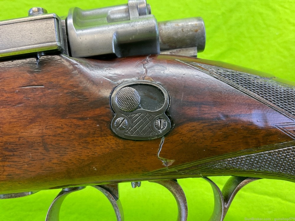 Custom German Mauser Large Ring 98 Sporting Rifle 9x57 22 In Stalking Pre-img-32