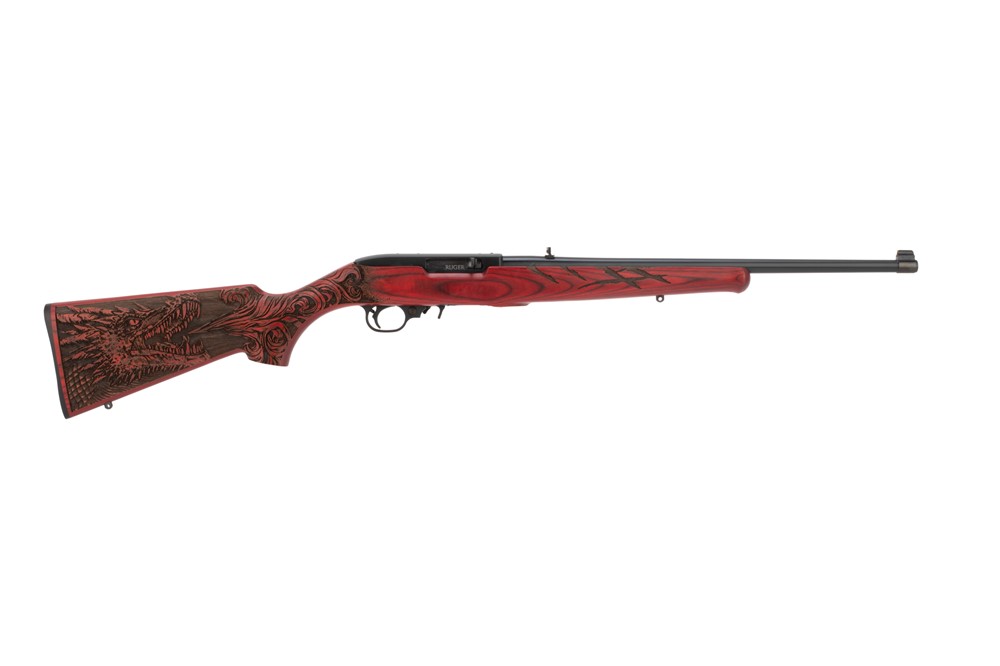 Ruger 10/22 Rimfire Rifle - Engraved Dragon Stock - 18.5"-img-0