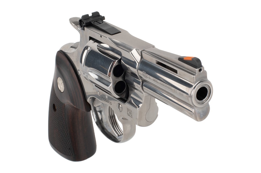 Colt Python .357 Magnum 6 Shot Revolver - Stainless - Walnut - 3"-img-1