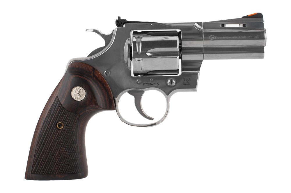 Colt Python .357 Magnum 6 Shot Revolver - Stainless - Walnut - 3"-img-0