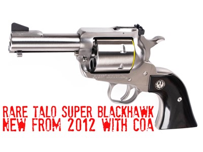 Ruger TALO Stainless 3¾" Super Blackhawk .44 Magnum NEW FROM 2012