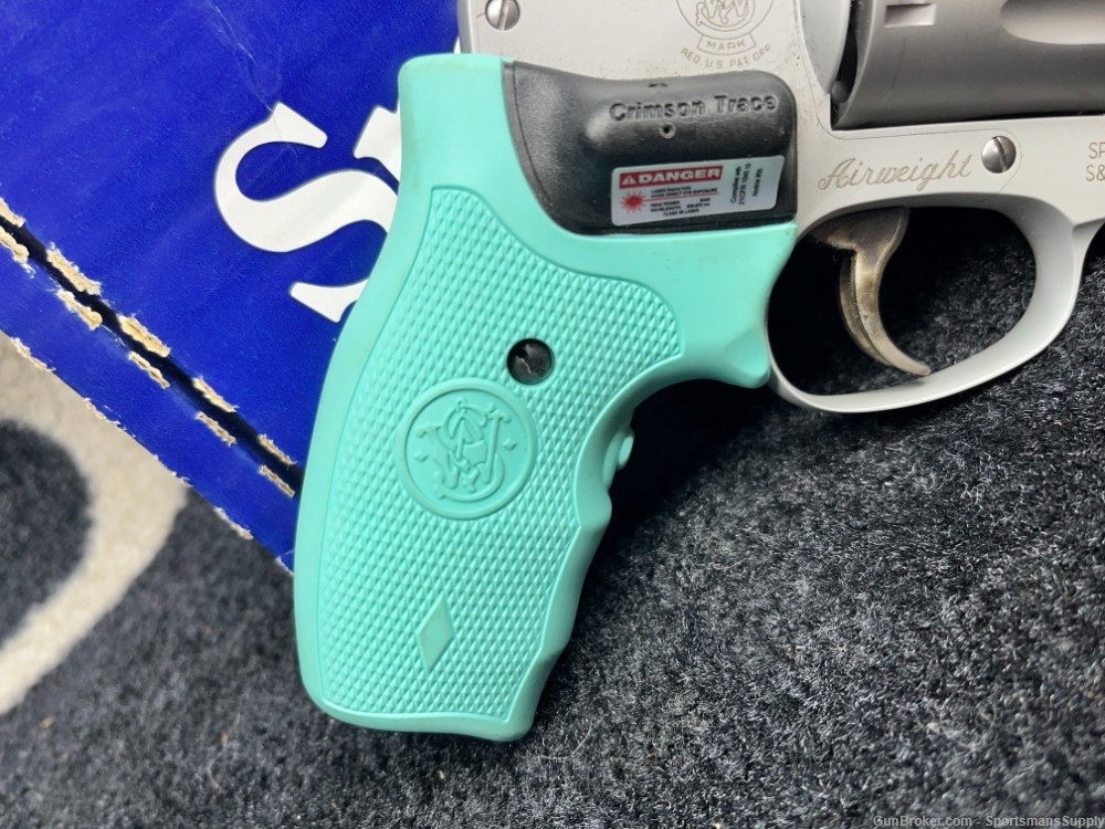 USED Smith & Wesson 642-2 Robins Egg Blue in 38Spl with 1.875" Brl Holds 5!-img-3