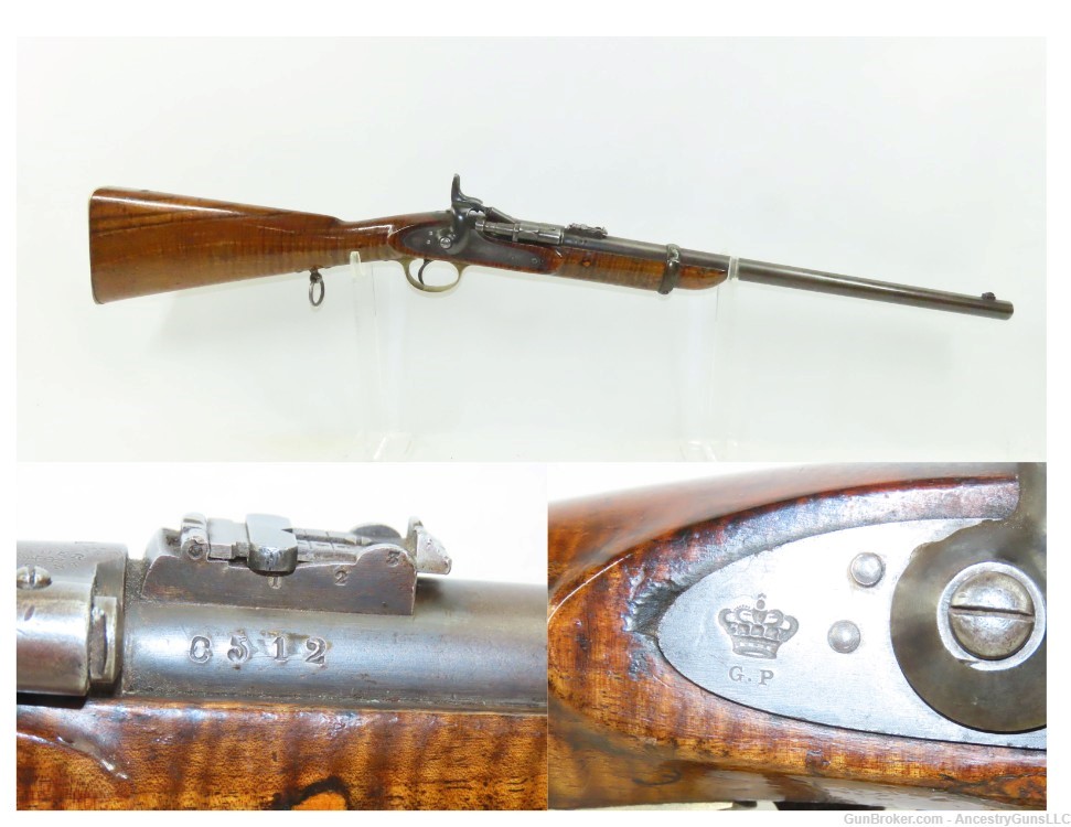 1875 PORTUGUESE CONTRACT Antique BSA & M Snider-Enfield Mk III .577 CARBINE-img-0